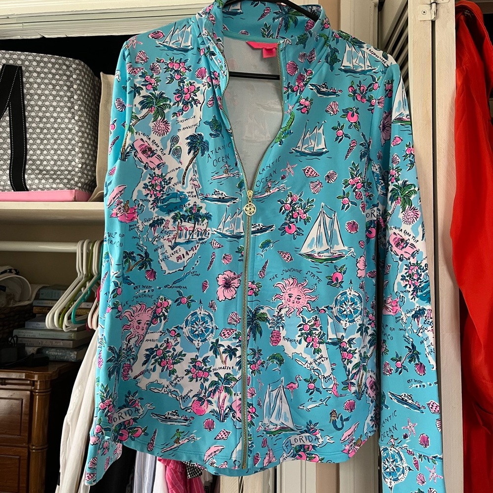 UPF 50+ Leona Zip-Up Jacket Florida Pattern